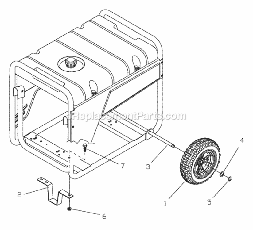 Wheel_Kit Diagram and Parts List for 030251-0  Briggs and Stratton Generator